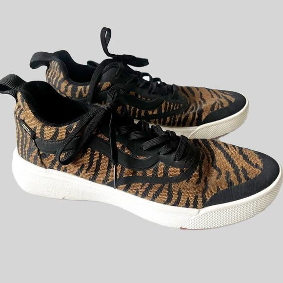 Vans UltraRange Knit Comfort Lace Up Sneaker Tiger Animal Stripes 7.5/ 9 - Picture 1 of 6